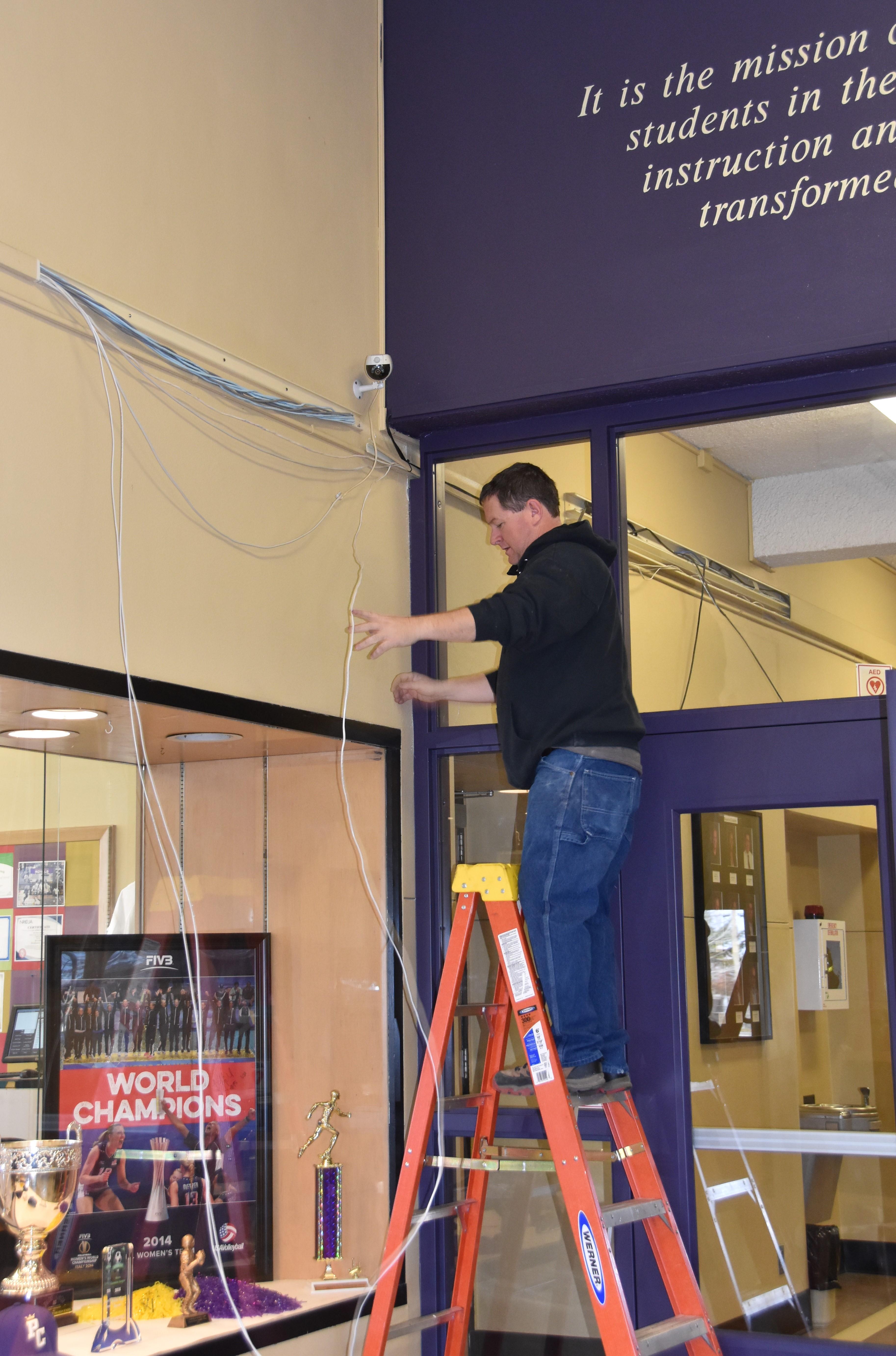 Rewiring in the main lobby area 