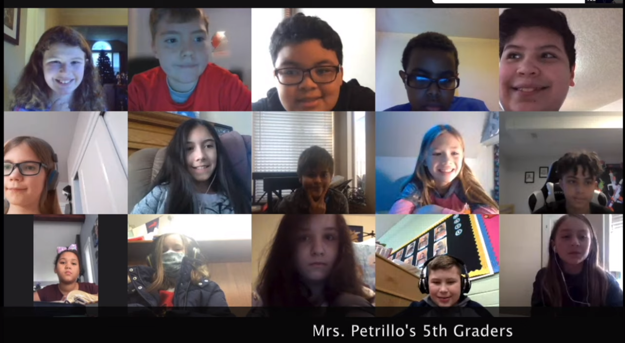 5th Graders on Google Meet