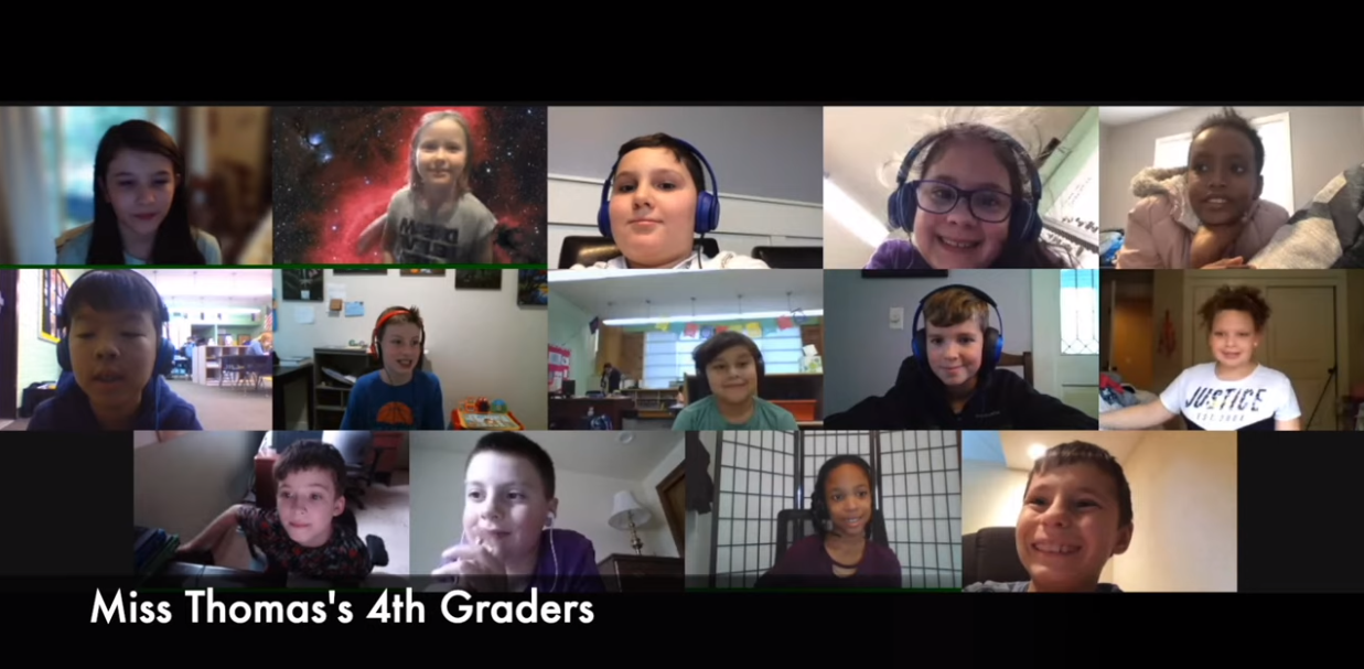 4th graders in Google Meet