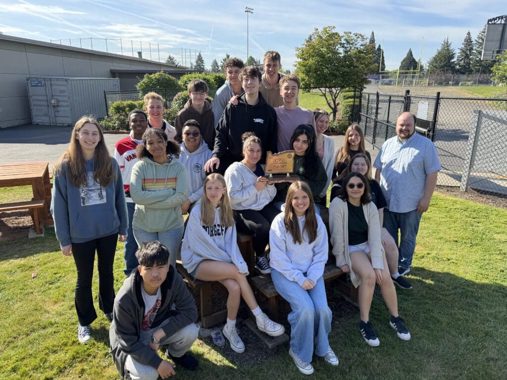 2024-25 Concert Choir with 3rd place 2A/1A Choir trophy