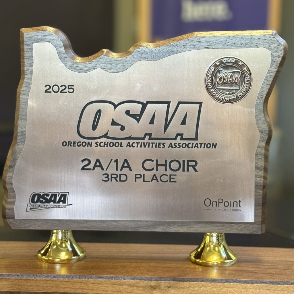 3rd place 2A/1A Choir trophy
