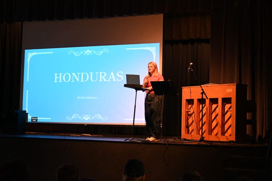 Hannah G. at chapel