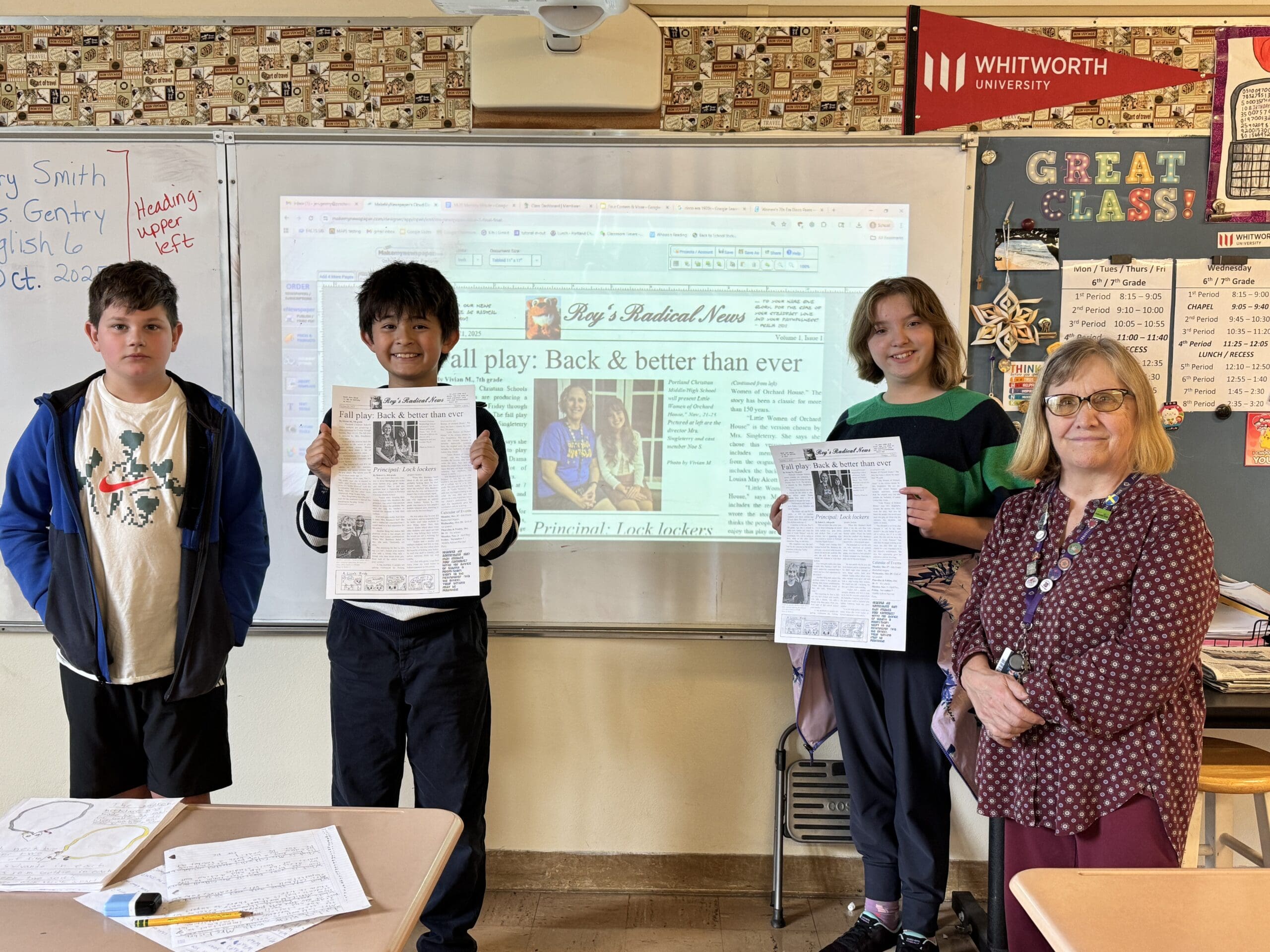 Jeri Gentry with her students