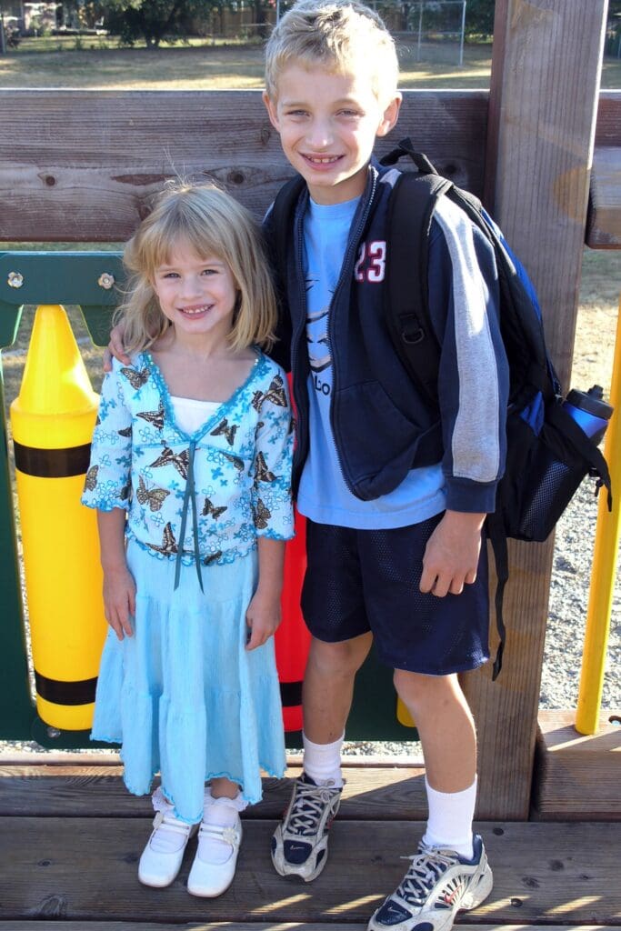 Lydia with brother Nathan