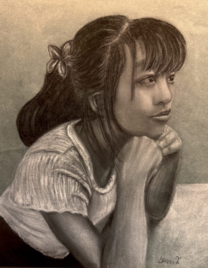 "Self Portrait" Charcoal on Toned Paper