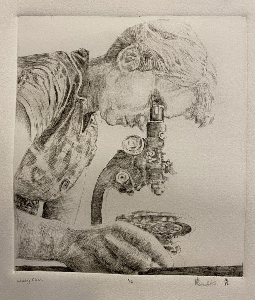 "Looking Closer" Drypoint Etching