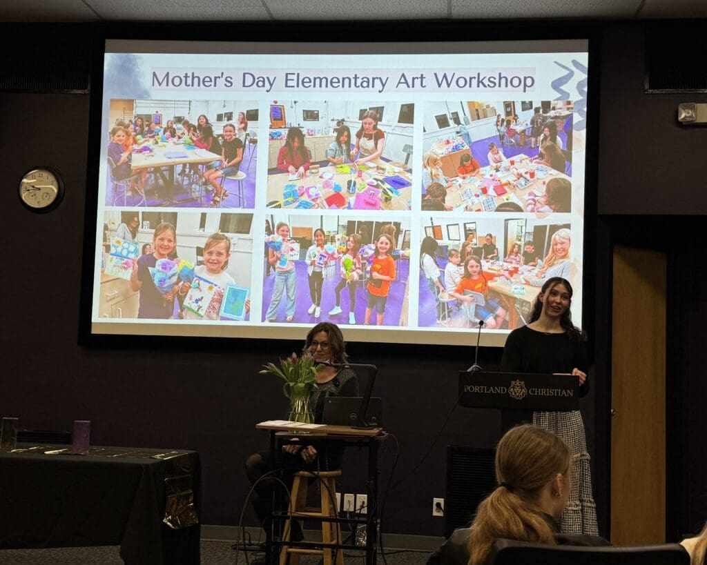 NAHS President Sierra Choate presenting