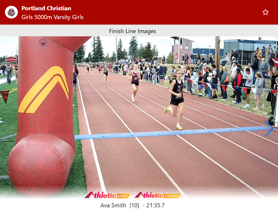 Running across the finish line